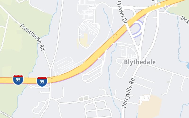 Static map of John F Kennedy Memorial Highway at Tydings Bridge Toll Gantry