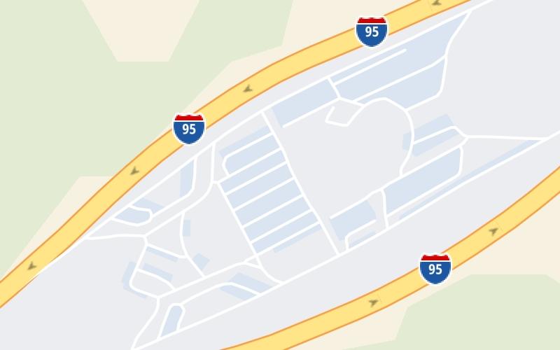 Static map of John F Kennedy Memorial Highway at Chesapeake House Travel Plaza