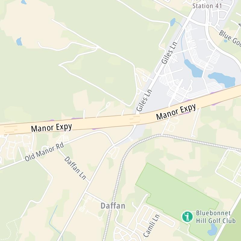 Static map a segment of the 290 Toll Road