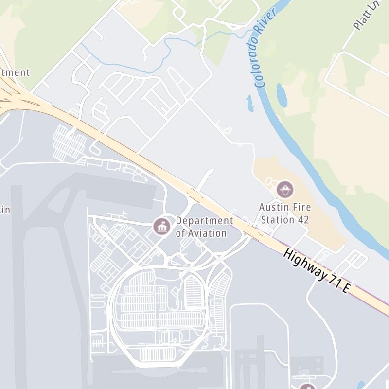 Static map a segment of the 71 Toll Road