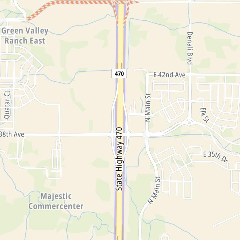 Static map a segment of the E-470