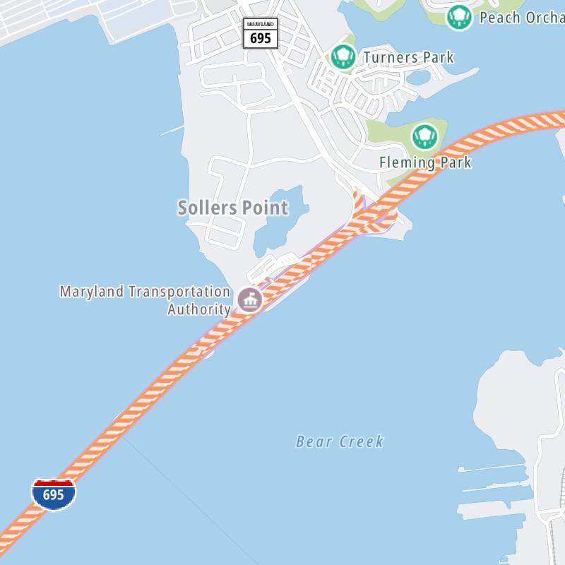 Francis Scott Key Bridge Map