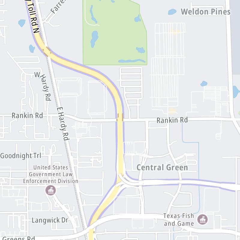 Static map a segment of the Hardy Toll Road