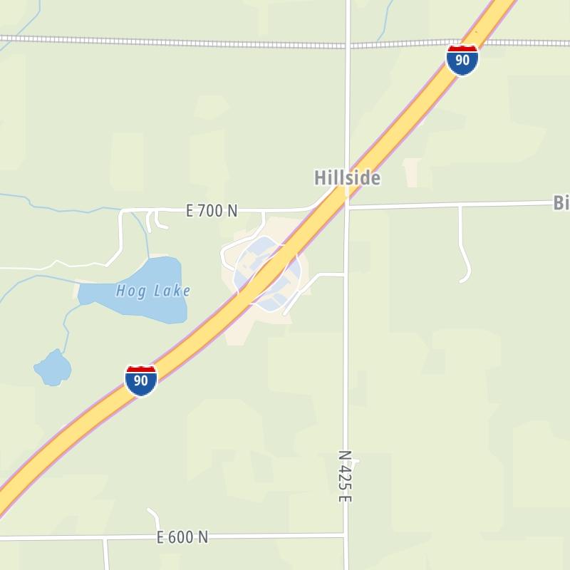 Static map a segment of the Indiana Toll Road