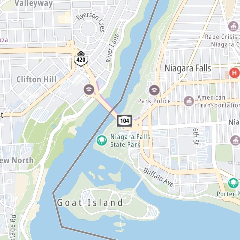 Static map a segment of the Rainbow Bridge