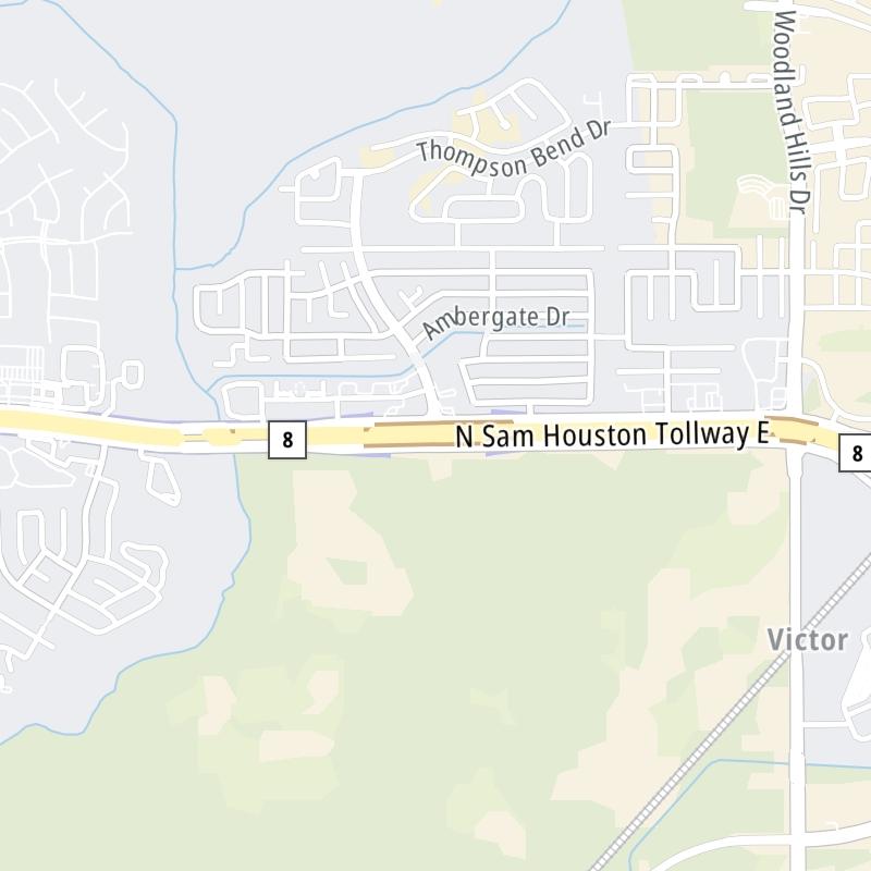 Static map a segment of the Sam Houston Tollway