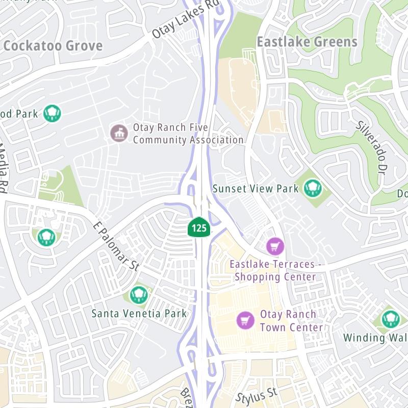 Static map a segment of the South Bay Expressway