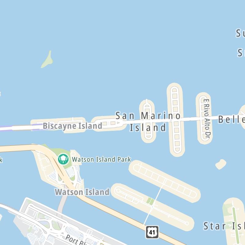 Venetian Causeway Map