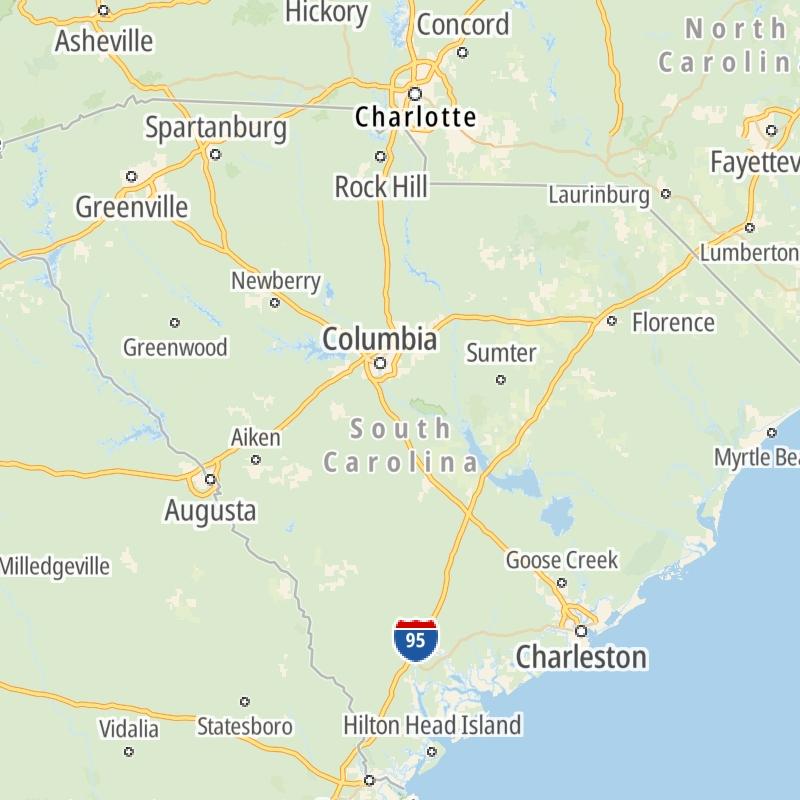 Maps Of The State Of South Carolina