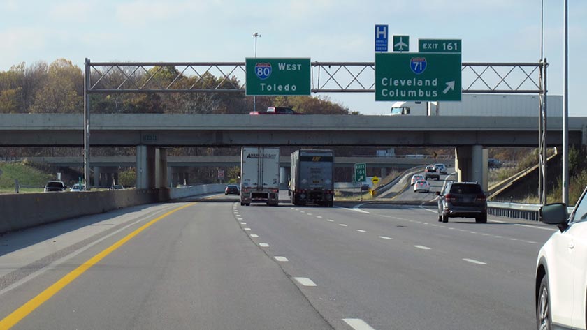 Ohio Turnpike At Strongsville/Cleveland / US 42 / I–71