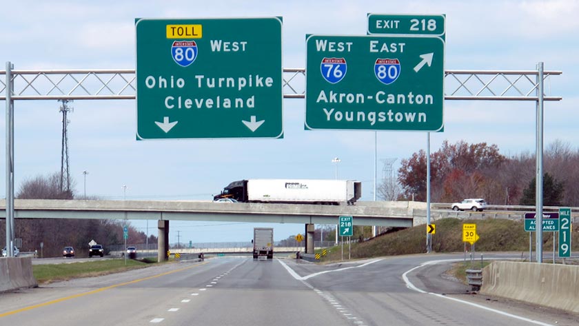 Akron/Youngstown / I–76 W/I–80 E