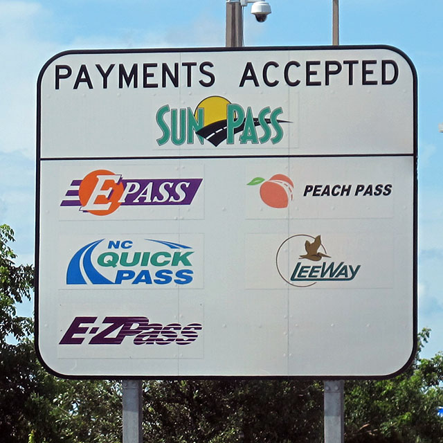 Florida's Turnpike transponder compatibility sign