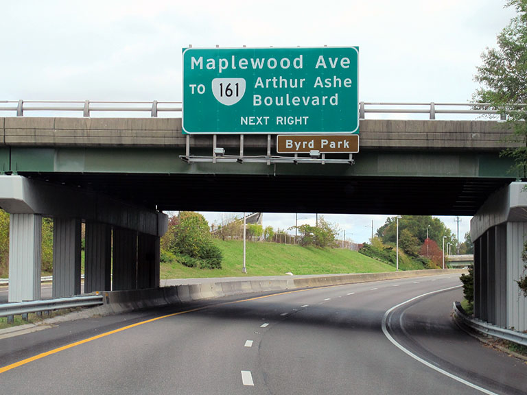 Maplewood Avenue / to Arthur Ashe Blvd