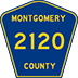 Montgomery Expressway road marker